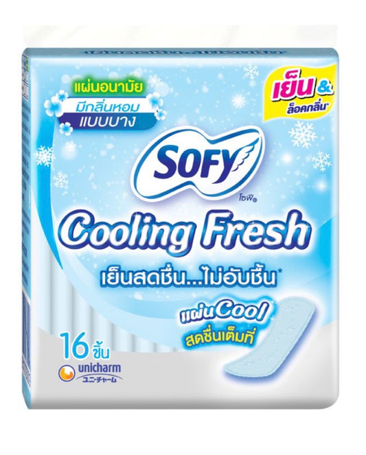 4 x Sofy Cooling Fresh Panty Slim Sanitary Napkin Pad Liner Thin 16 liners