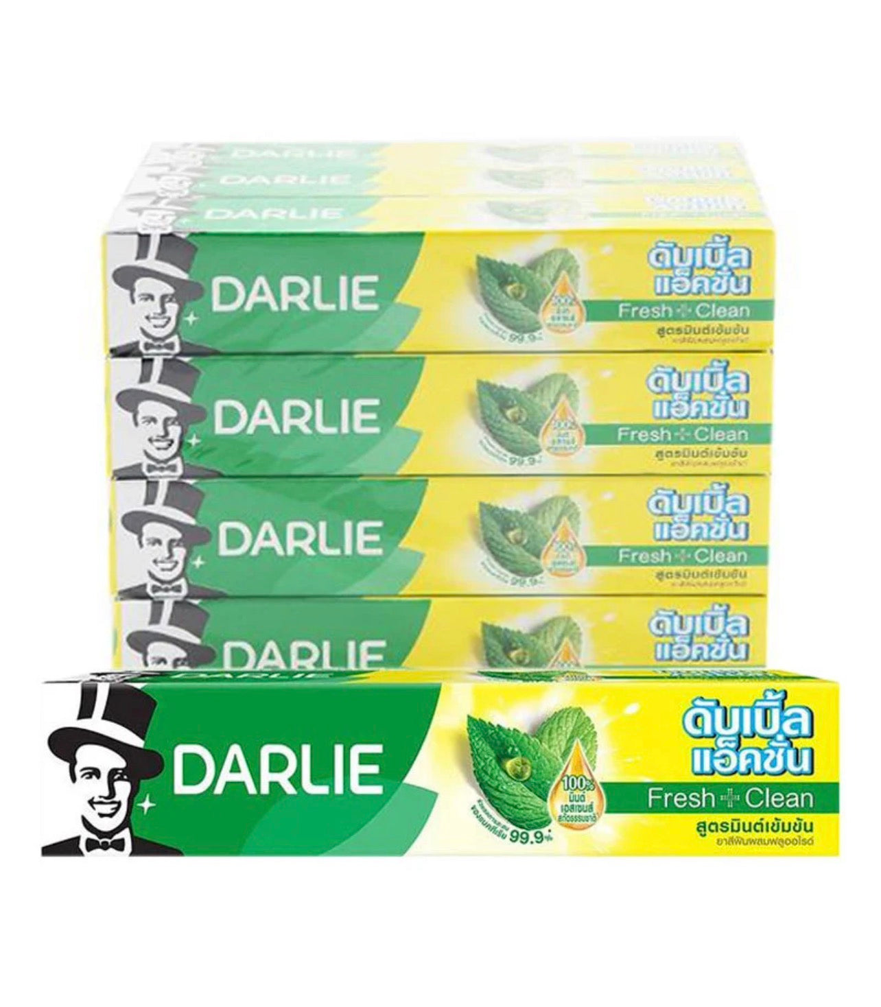 Darlie Double Action Toothpaste Fresh Mint Flavor 35g (Pack of 24) - Travel Size Bulk Pack for Long-Lasting Fresh Breath