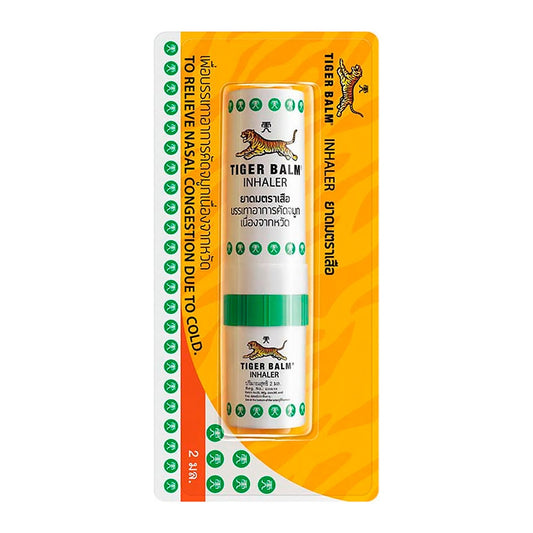 Authentic Thai Tiger Balm Inhaler - 2-in-1 Refreshing Scented Oil & Inhaler (Pack of 6)