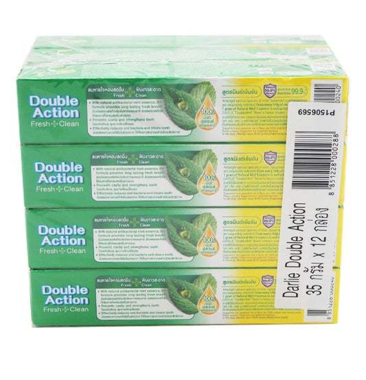 Darlie Double Action Toothpaste Fresh Mint Flavor 35g (Pack of 24) - Travel Size Bulk Pack for Long-Lasting Fresh Breath