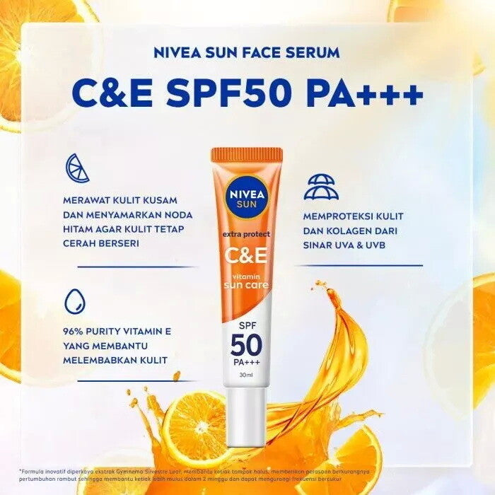 Nivea Sun Extra Protect C&E Facial Sunscreen Serum SPF50 PA+++ 30ml