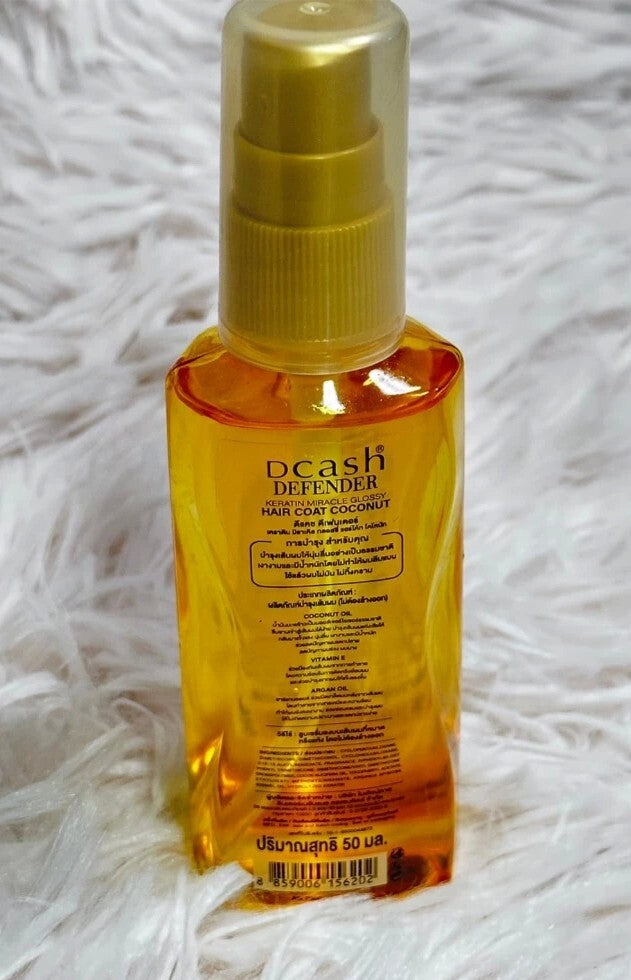2X Thai Miracle Glossy Hair Coat with Coconut Oil & Keratin - Intense Shine & Frizz Control Serum (50ml x 2)