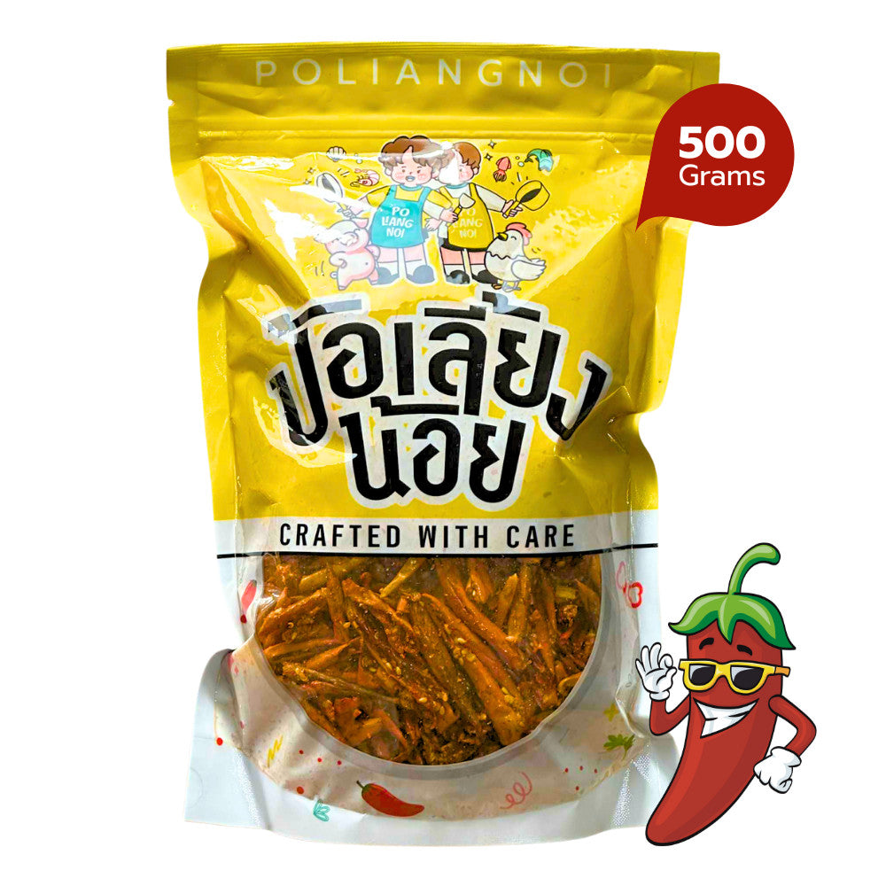 Authentic Thai Crispy Chili Snack - Spicy Roasted Peppers with Sesame - Vegan Friendly 500g