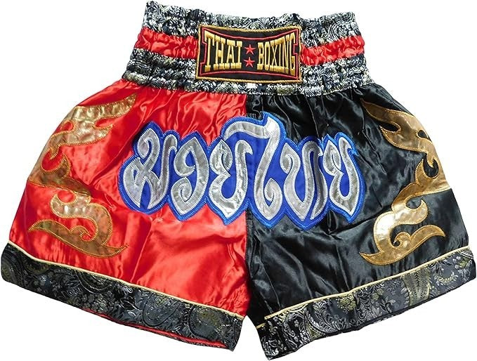 Premium Satin Muay Thai Shorts – Traditional Kickboxing & MMA Training Trunks