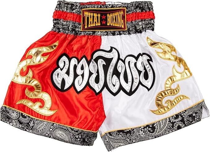 Premium Satin Muay Thai Shorts – Traditional Kickboxing & MMA Training Trunks
