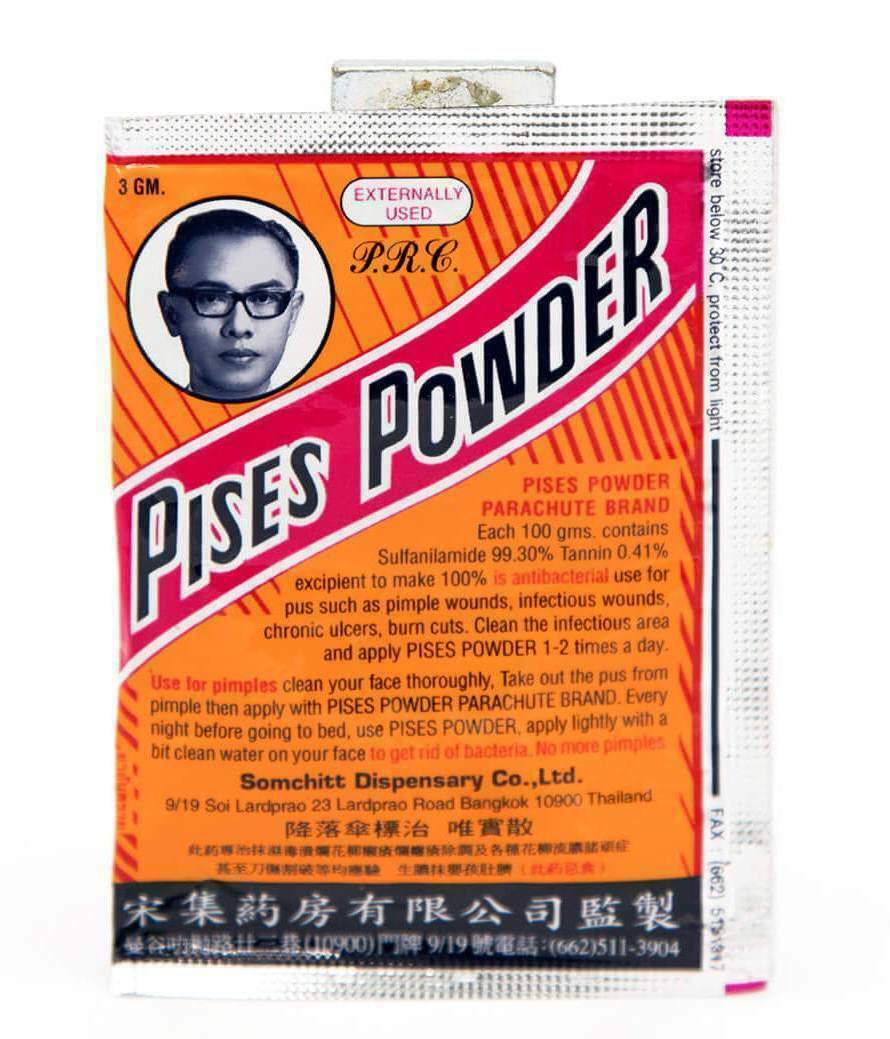 Pises Powder Herbal Acne Care - 3g x 24 Sachets (Thai Natural Skincare)