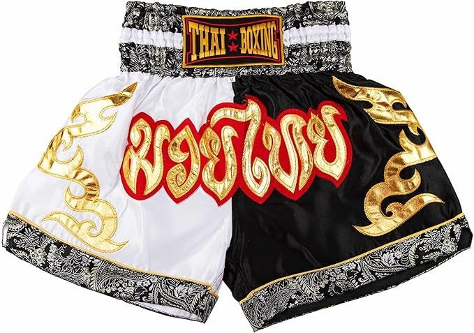 Premium Satin Muay Thai Shorts – Traditional Kickboxing & MMA Training Trunks