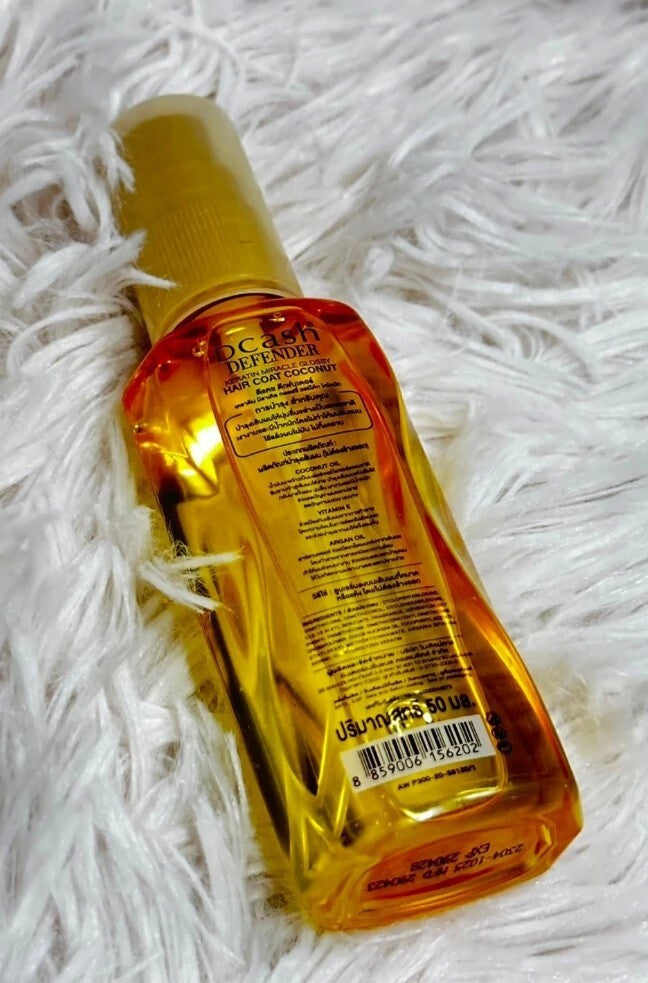 2X Thai Miracle Glossy Hair Coat with Coconut Oil & Keratin - Intense Shine & Frizz Control Serum (50ml x 2)