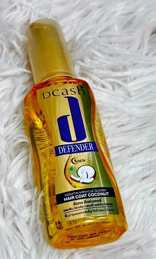 2X Thai Miracle Glossy Hair Coat with Coconut Oil & Keratin - Intense Shine & Frizz Control Serum (50ml x 2)