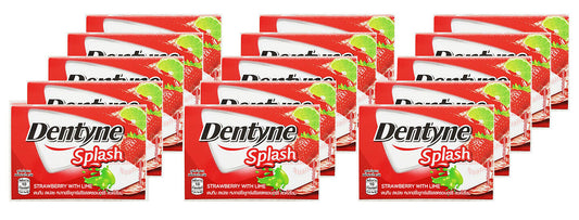 Trident Splash Strawberry Lime Sugar-Free Gum - 15 Pack Bulk Bundle | Refreshing Chewing Gum