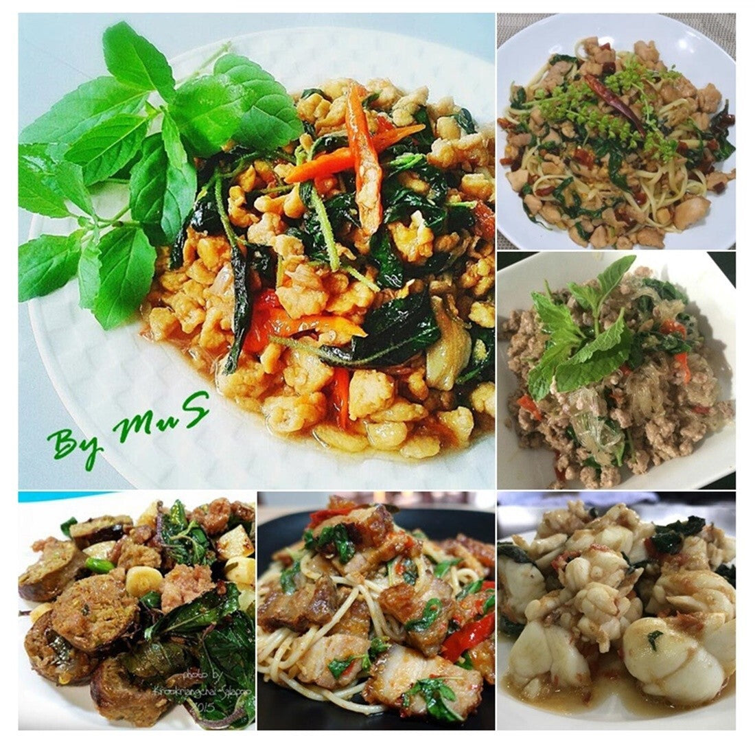 RosDee Menu Ka Prao Seasoning Powder - Thai Basil Stir Fry (5x 50g)