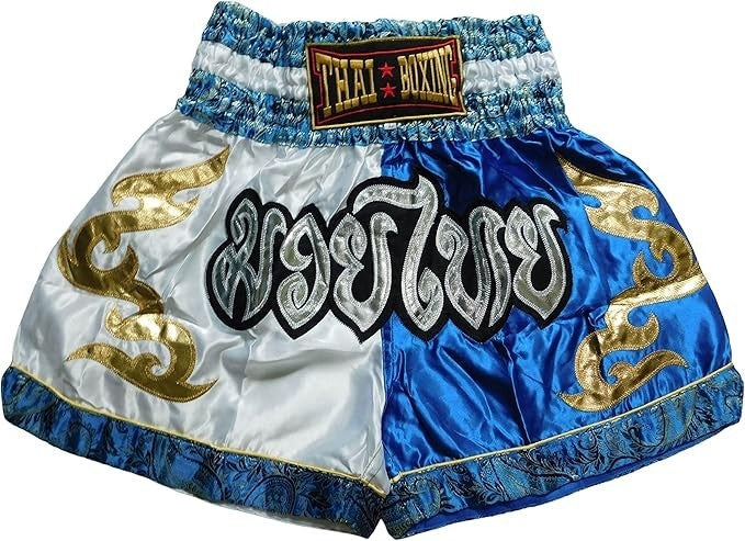 Premium Satin Muay Thai Shorts – Traditional Kickboxing & MMA Training Trunks